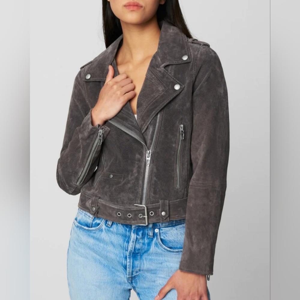 Blank NYC Gray Leather Jacket
